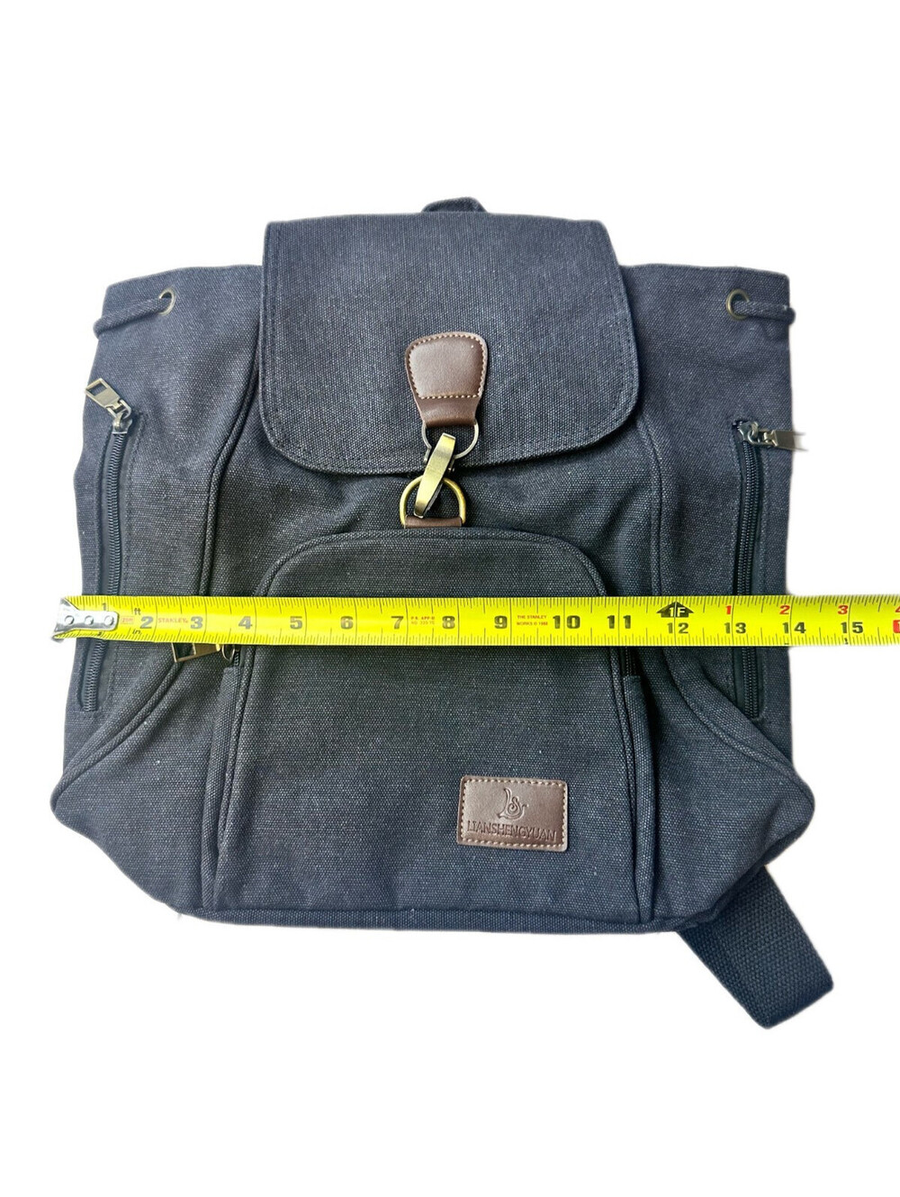 Blue Canvas Backpack - Picture 3 of 6